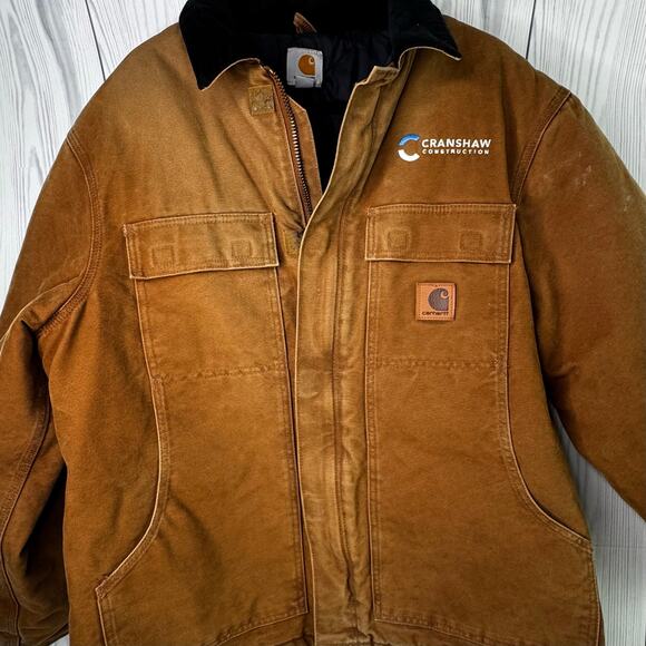 Vintage Carhartt Detroit Jacket 14806 Chore Jacket Large w/ Logo (READ) Quilted - Picture 1 of 11